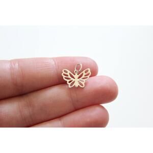 Sterling Silver Little Butterfly Charm, Butterfly Pendant